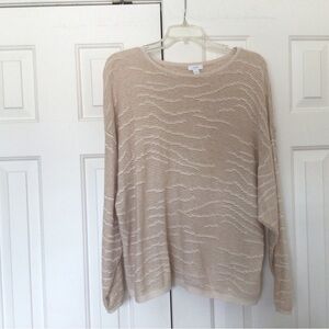 Women's Cream linen cotton Sweater